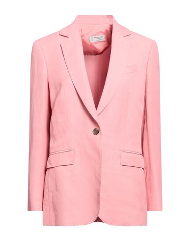 Woman Blazer Pink Size 6 Viscose, Linen