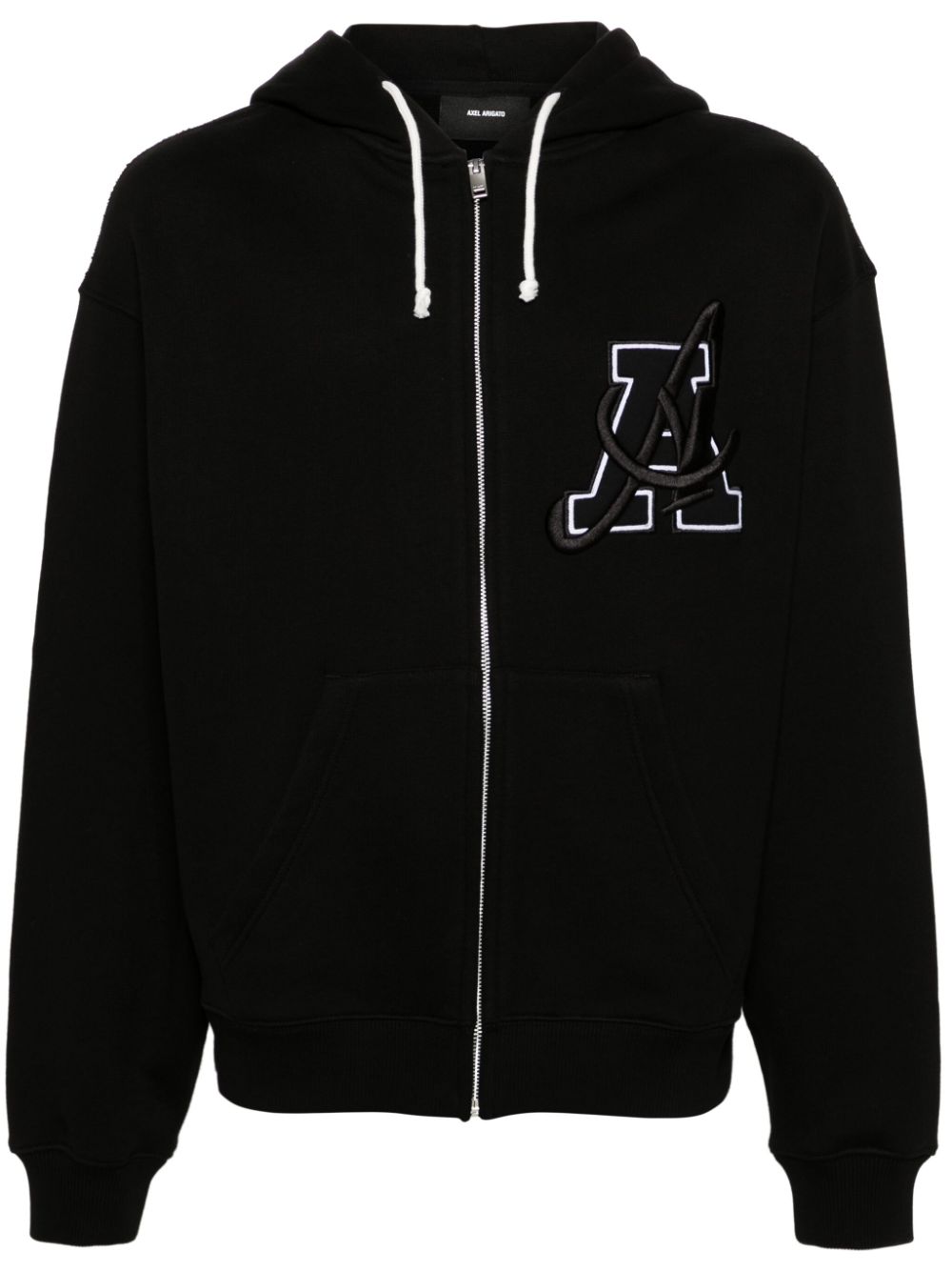 Hart zip-up cotton hoodie - Black