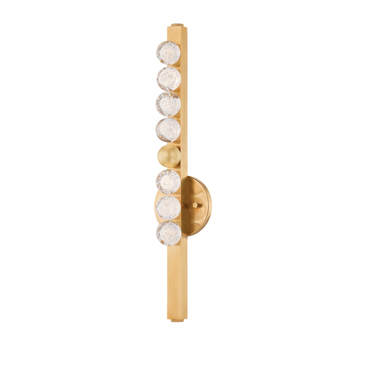 Vintage Brass LED Wall Sconce from the Annecy Collection