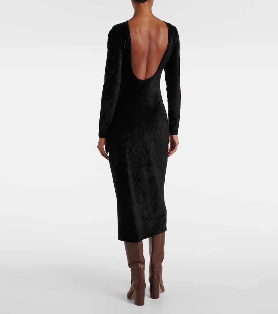 Velvet midi dress