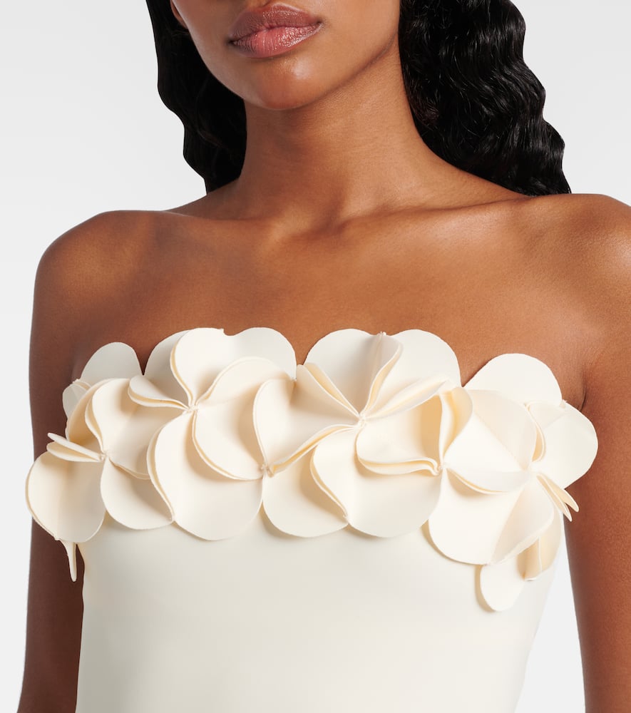 Tess floral-appliqué swimsuit