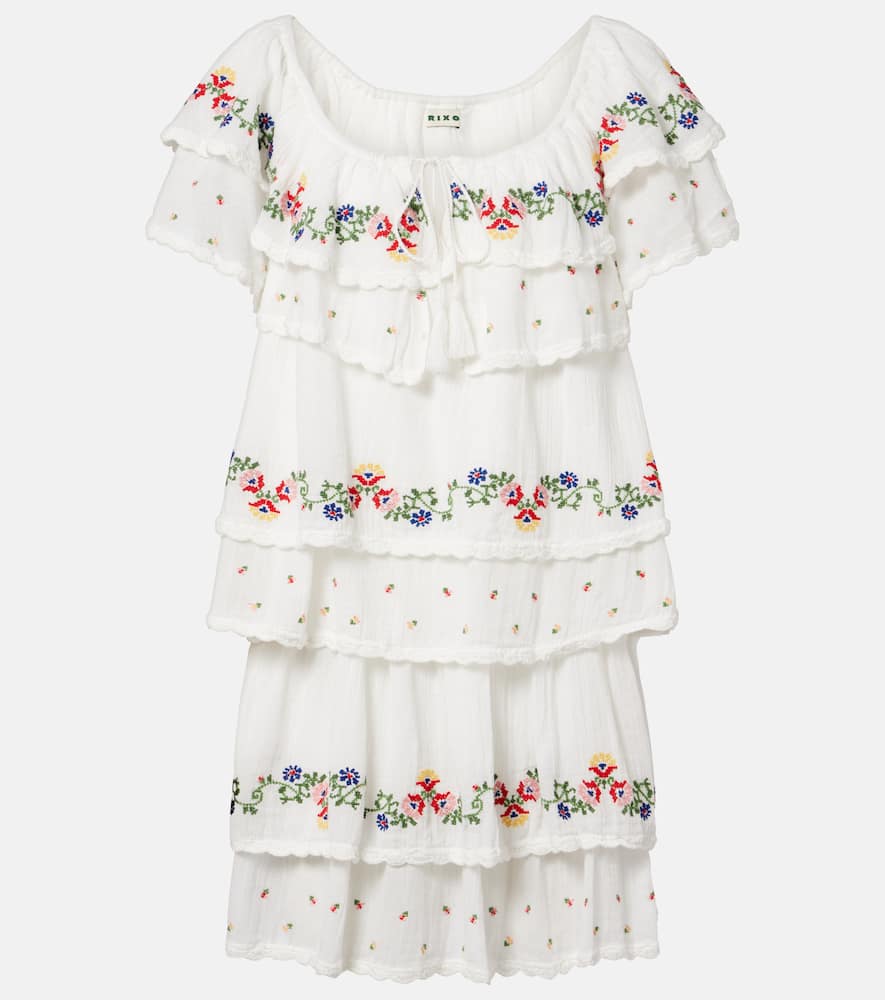 Leilani embroidered cotton minidress