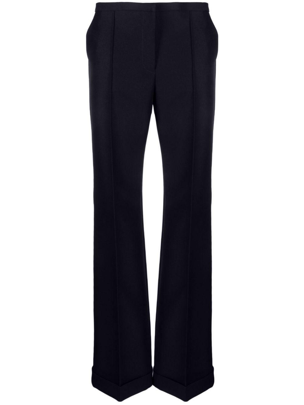 Pressed-crease straight-leg trousers - Blue