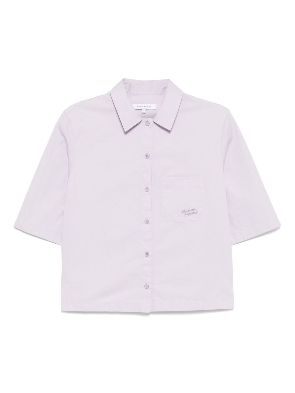 Maison Kitsuné cropped boxy shirt - Purple