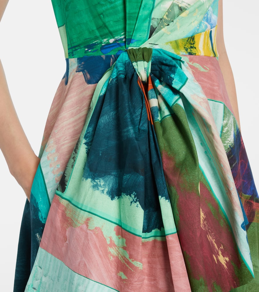 Nura bow-detail cotton cocktail dress