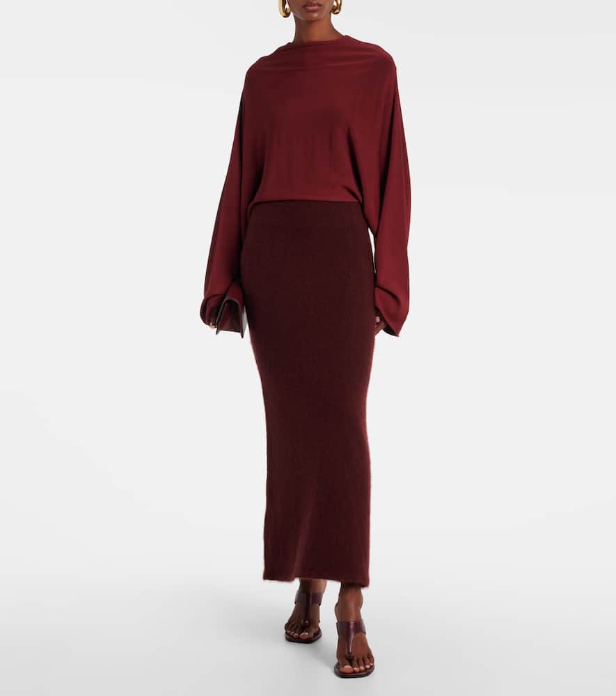 Pine caped maxi dress