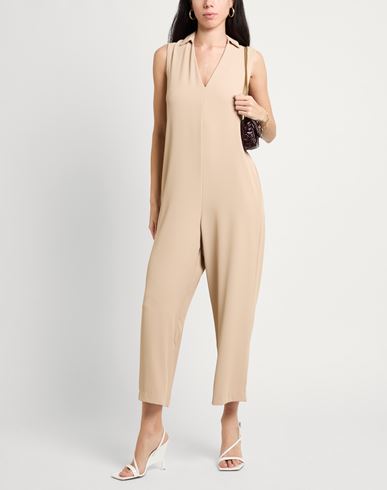 Please Woman Jumpsuit Beige Size M Polyester, Elastane