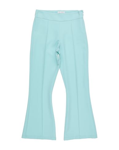 Girl Kid Girl Pants Turquoise Size 12 Polyester, Elastane