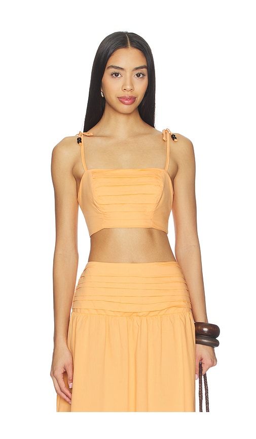 PEIXOTO Ezra Cropped Top in Pink,Tan. L. Also in S, XS