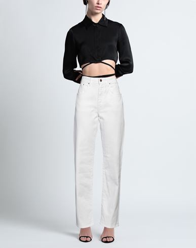 Cigala's Woman Jeans White Size 25 Cotton, Elastane