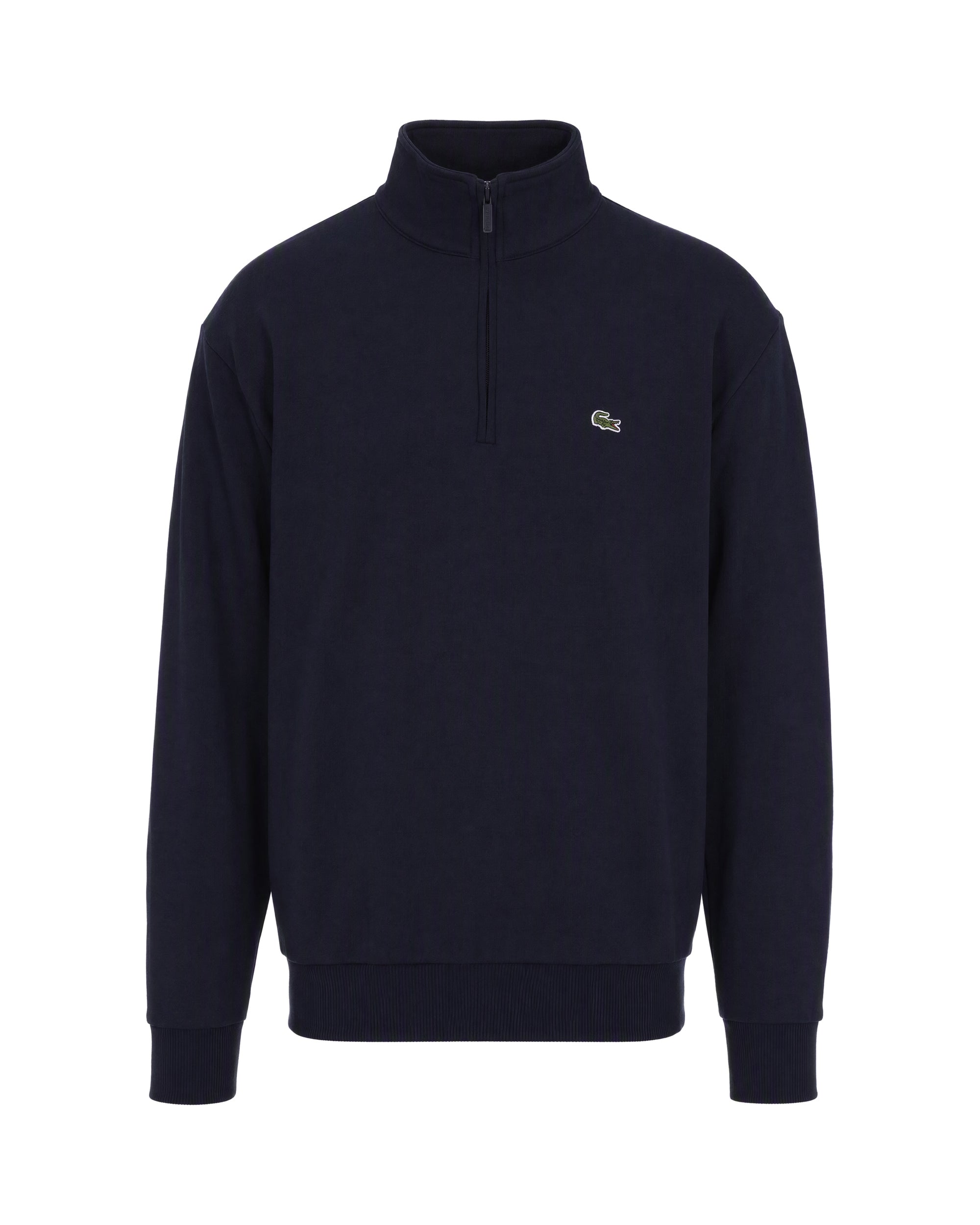 Half-Zip Cotton Sweatshirt — Navy