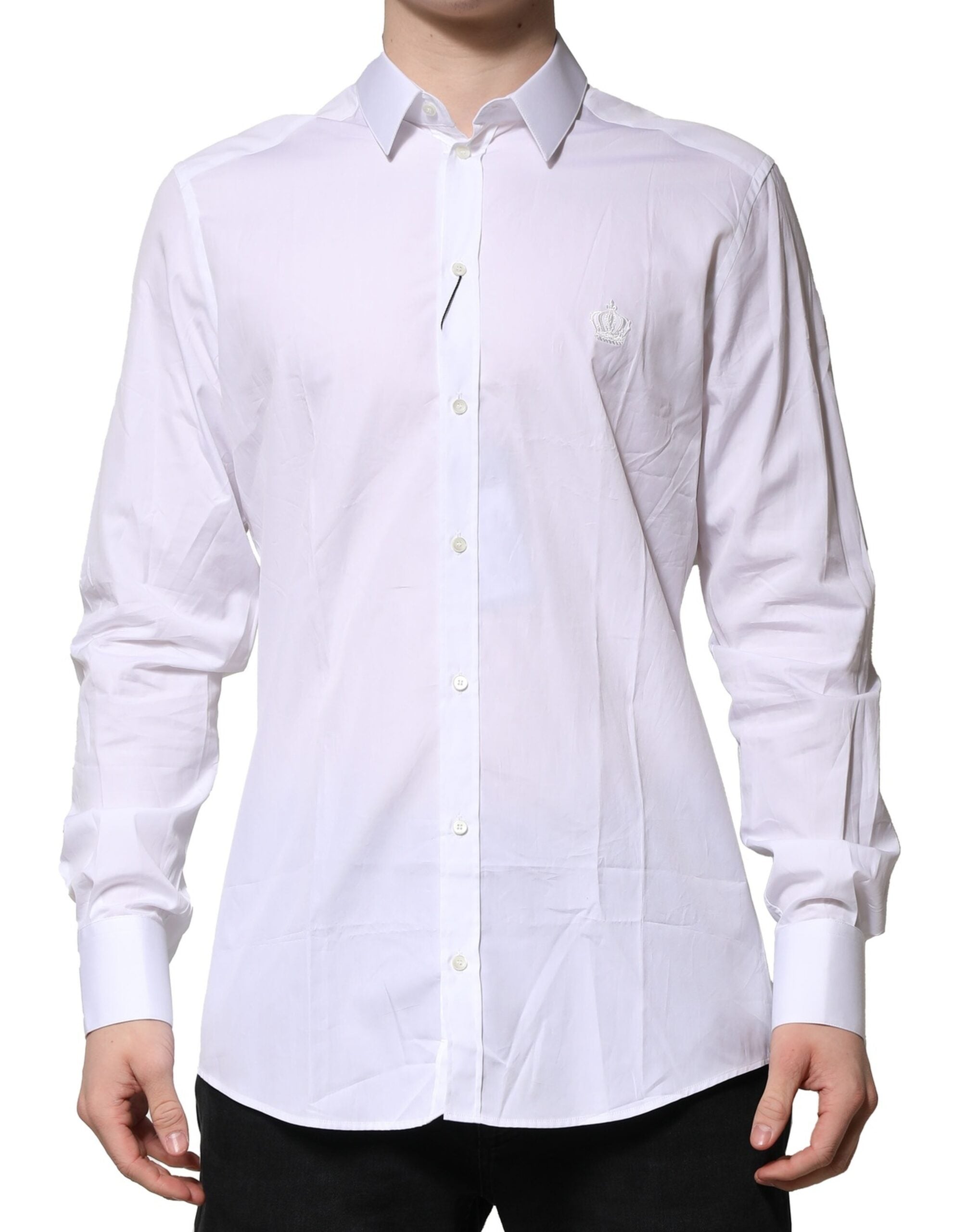 Cotton Button-Down Shirt — White