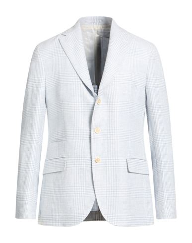 Platinum Man Blazer Light blue Size 40 Linen, Wool, Silk