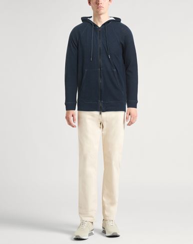 Man Sweatshirt Midnight blue Size S Cotton, Elastane