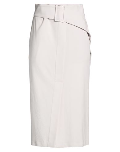 Woman Midi skirt Light grey Size 4 Virgin Wool, Polyamide, Elastane