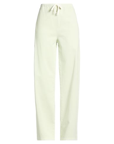 Woman Pants Light green Size 6 Cotton