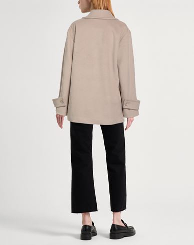 Woman Coat Ivory Size 10 Polyester, Viscose, Elastane