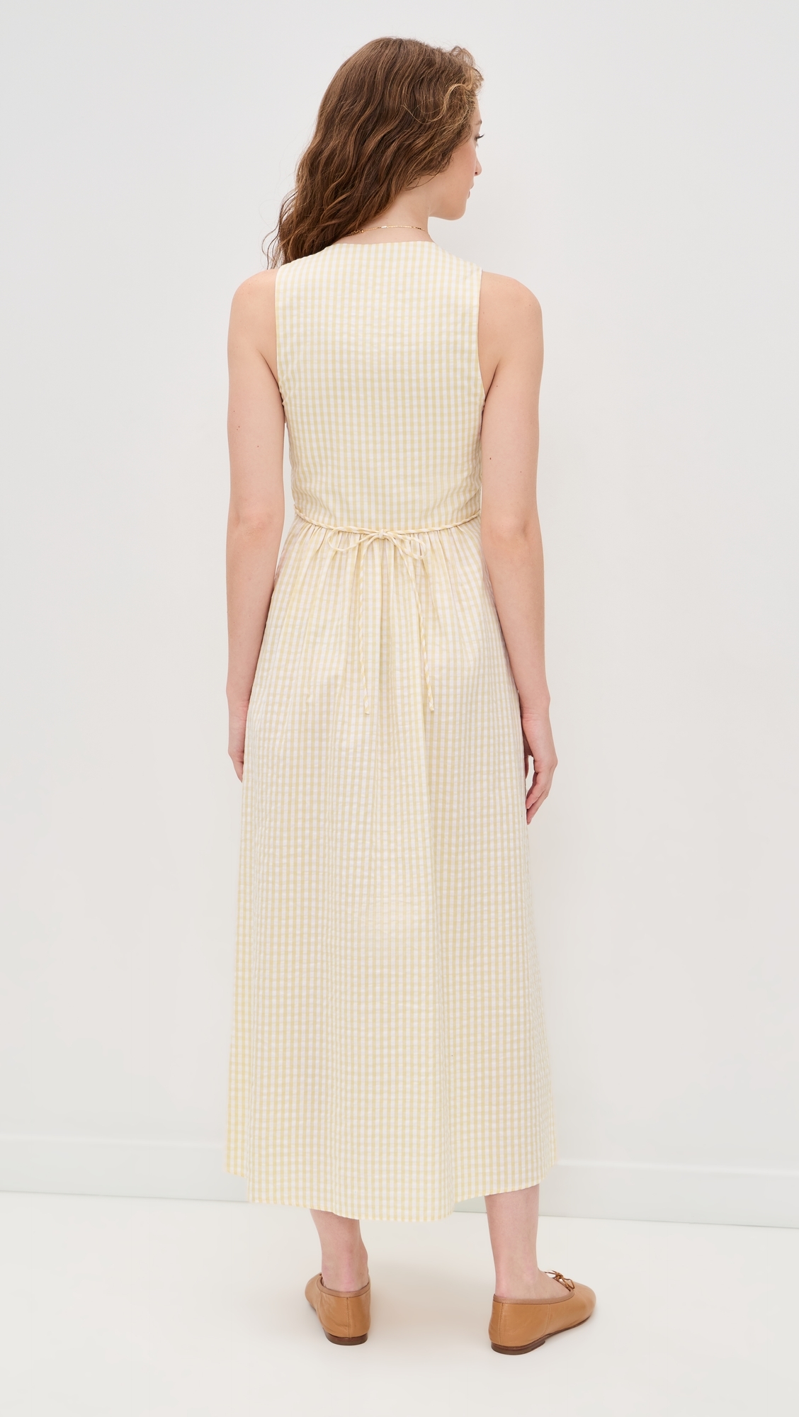 Lune Midi Dress Butter Textured Gingham