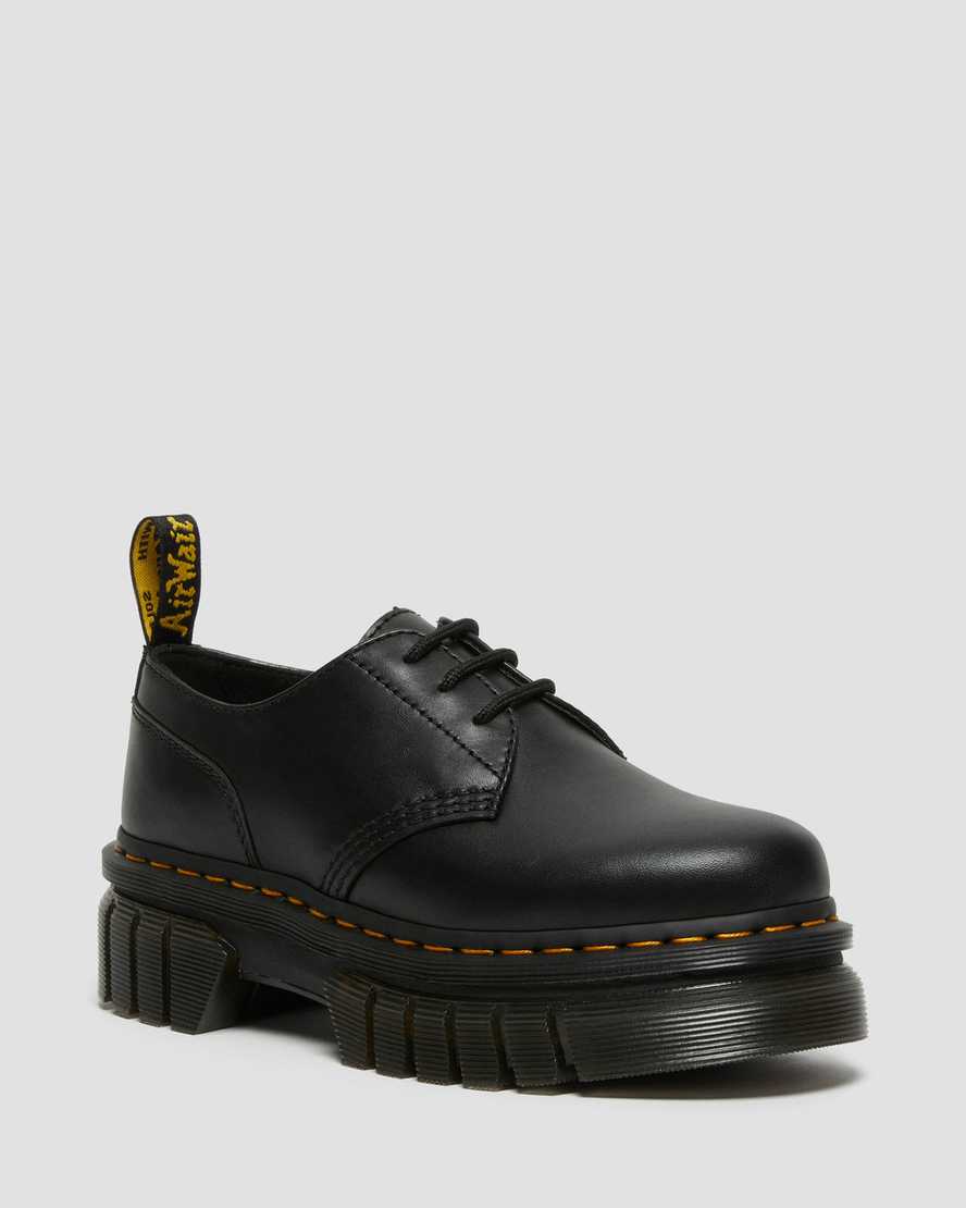 Audrick Nappa Lux Leather Platform Shoes in Black