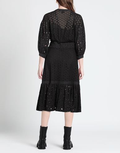 Woman Midi dress Black Size 0 Cotton