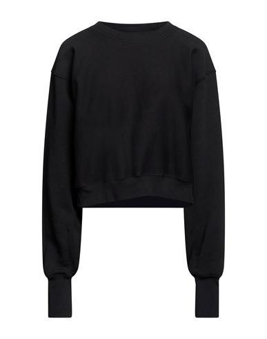 Woman Sweatshirt Black Size M Cotton