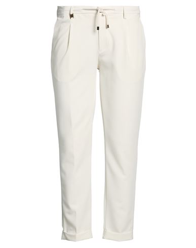 Man Pants White Size 38 Polyester, Viscose, Elastane