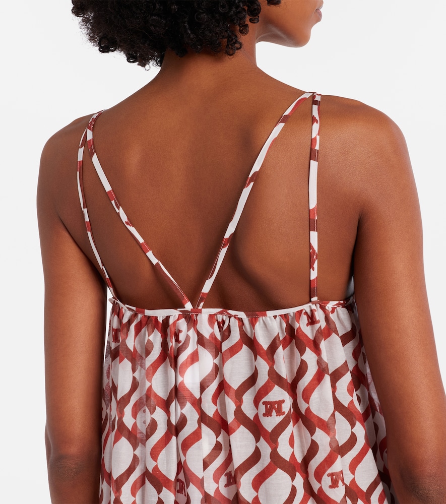 Alisso printed cotton and silk midi dress