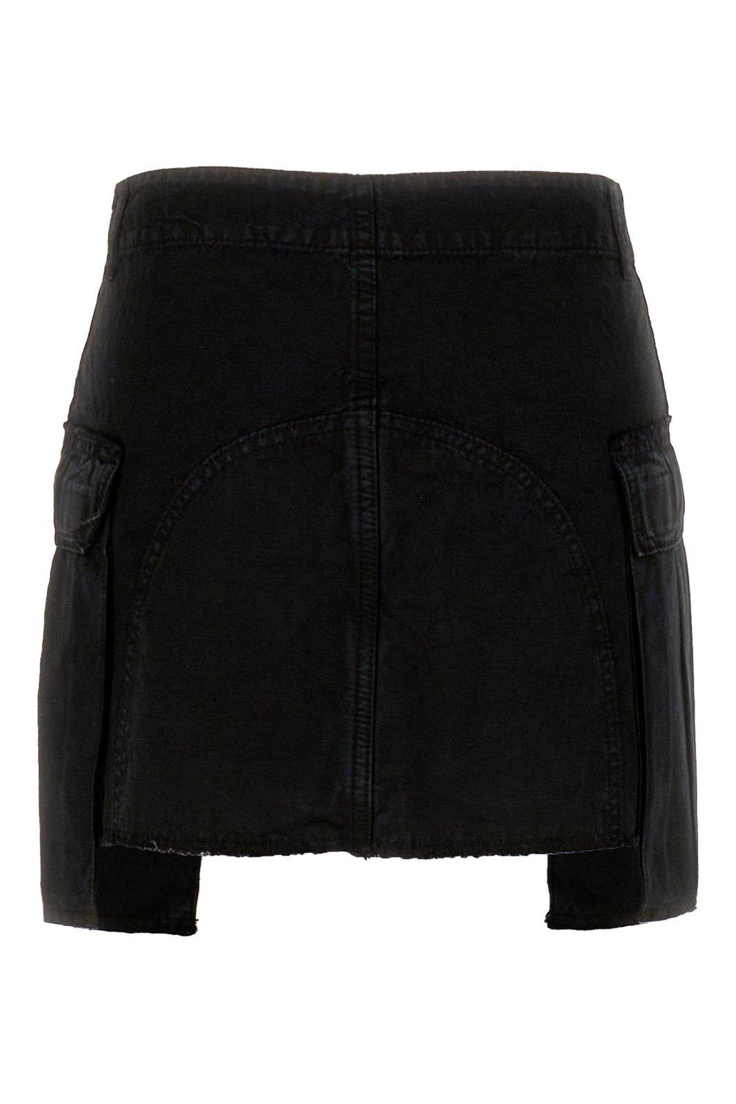 Rebuilt denim cargo skirt - Black