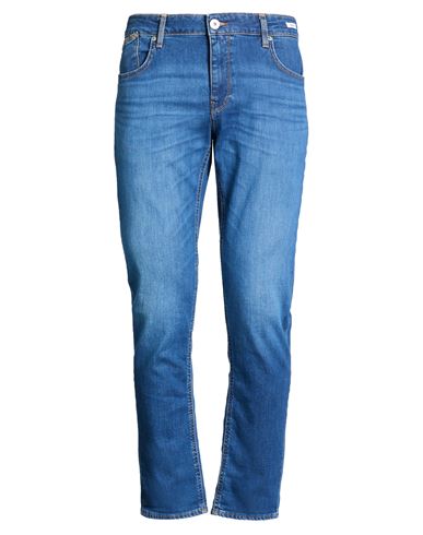 Man Jeans Blue Size 36 Cotton, Elastane