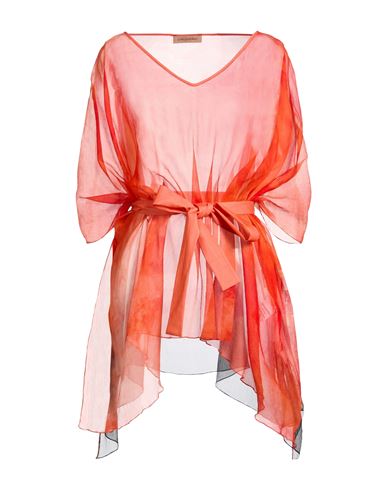 Woman Top Tomato red Size ONESIZE Silk