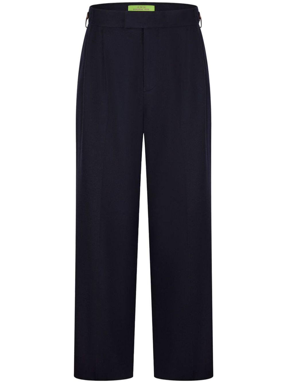 Pleat-detailing straight trousers - Blue
