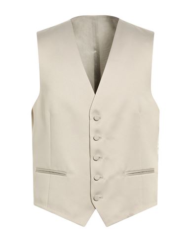 Man Tailored Vest Light grey Size 40 Polyester
