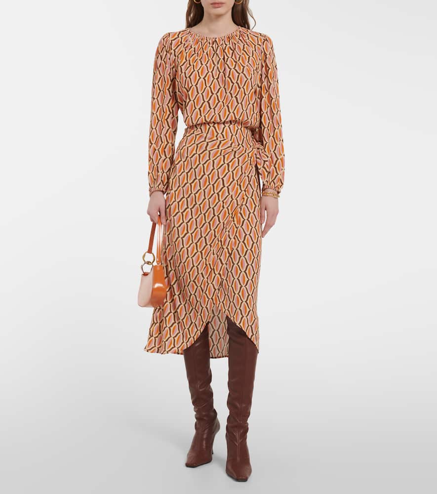 Laura printed crêpe blouse