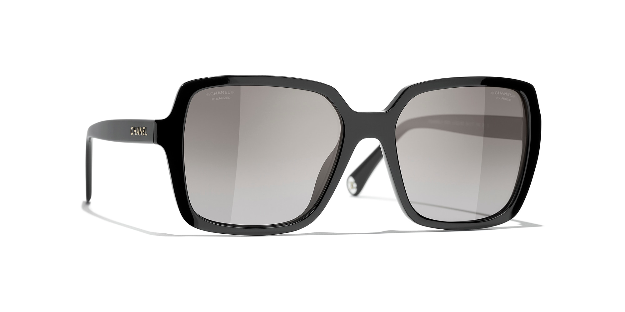 Chanel Woman Sunglass Square Sunglasses CH5505 - Frame color: Black, Lens color: Gray