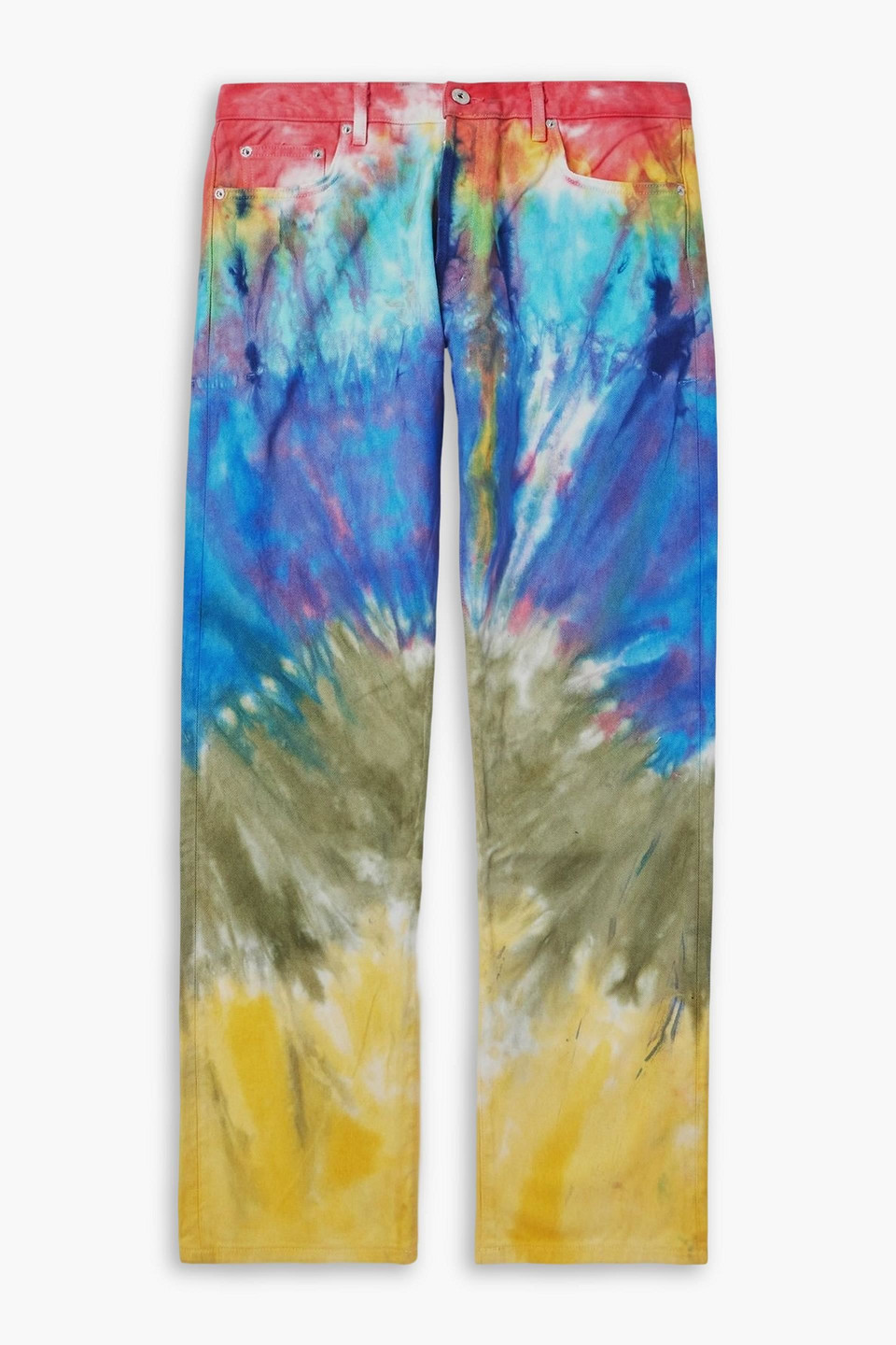 Marley straight-leg distressed tie-dyed jeans - Multicolor - 28W/ 32L