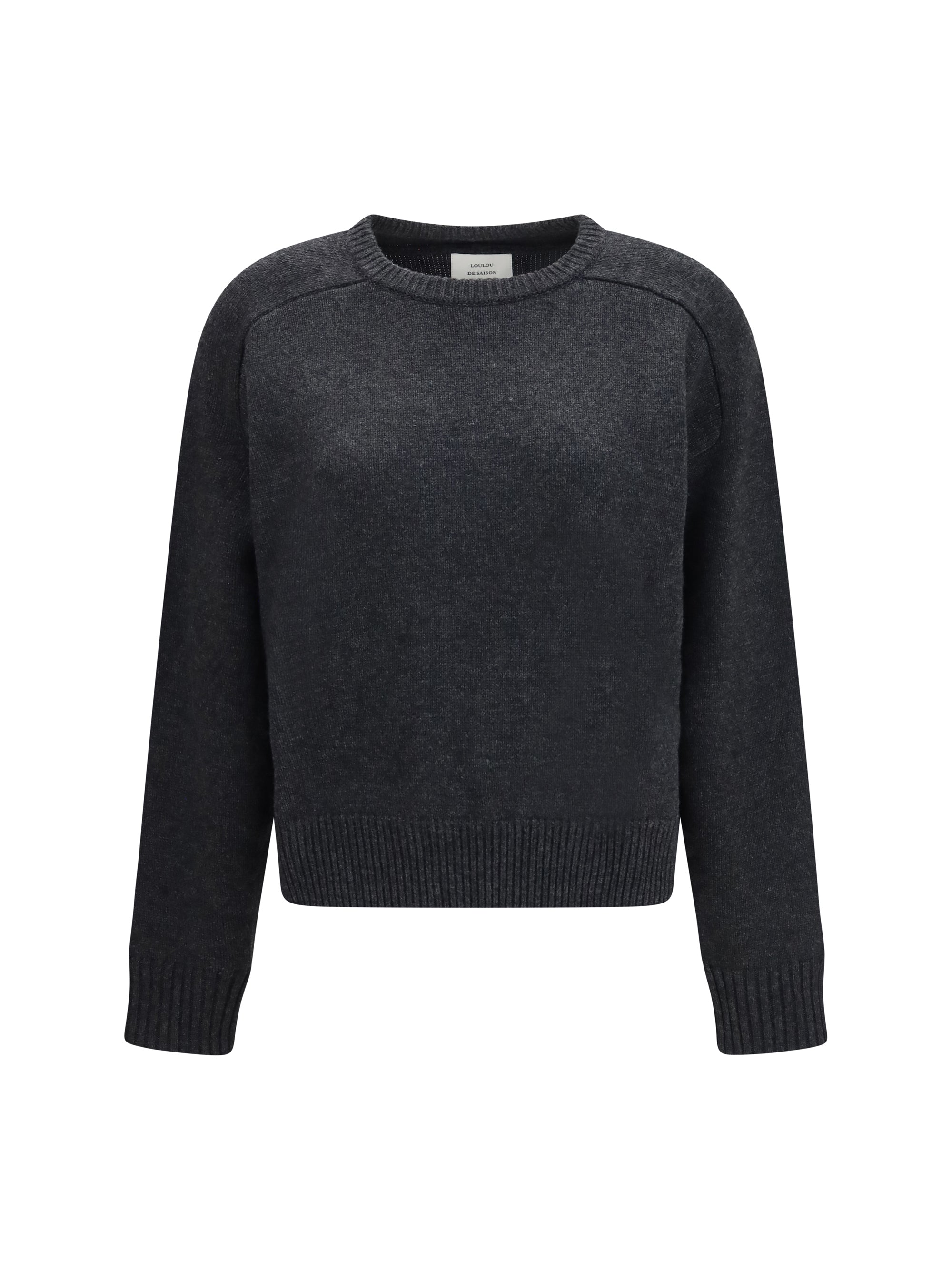 Wool-Cashmere Blend Sweater — Gray