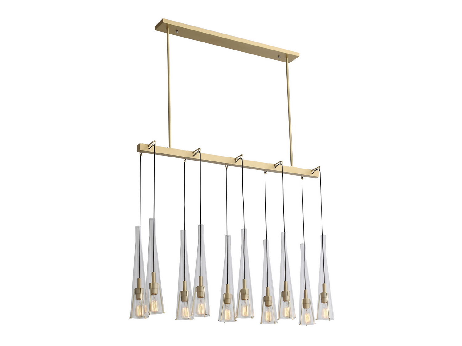 Abbey Park 10-Light Chandelier in Brushed Bra