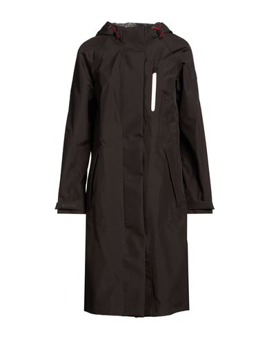 Woman Overcoat & Trench Coat Black Size 4 Polyester, Polyamide, Elastane