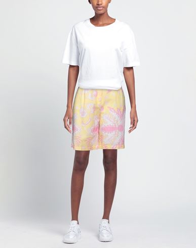 Woman Shorts & Bermuda Shorts Yellow Size 6 Cotton