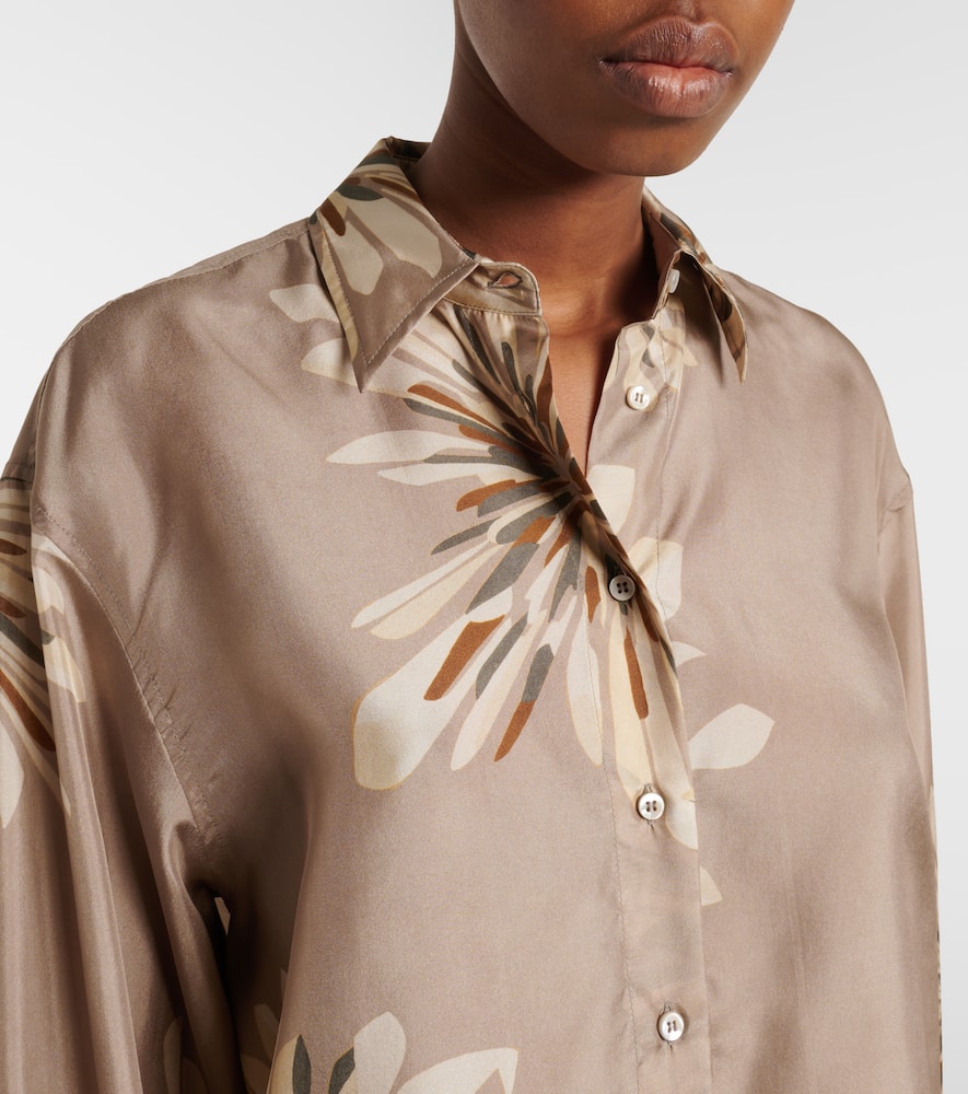 Floral silk shirt