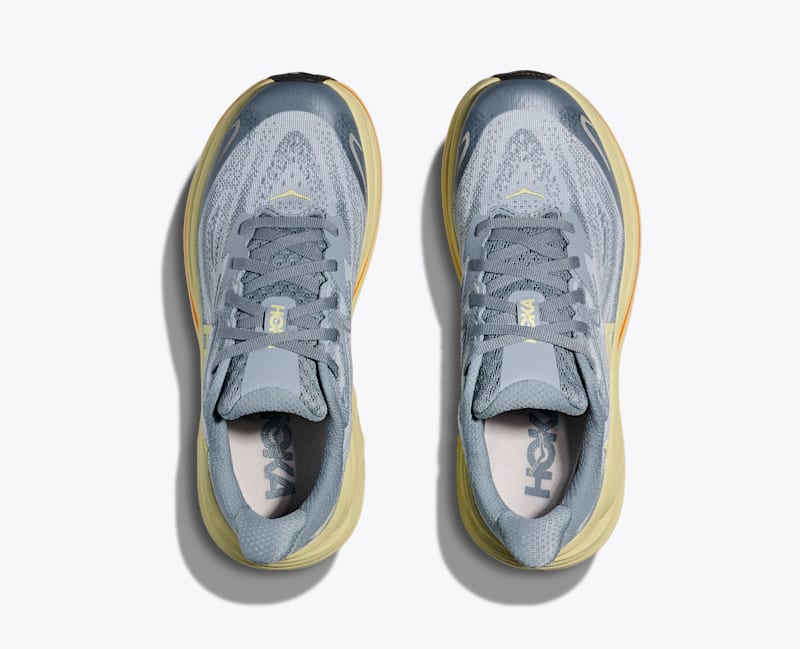 HOKA Clifton 10 Shoes in Mineral Blue/Pampas Grass