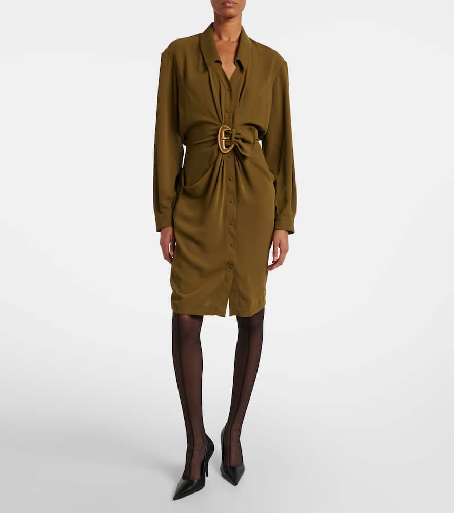 Re/edit Cow-boys crêpe twill shirt dress
