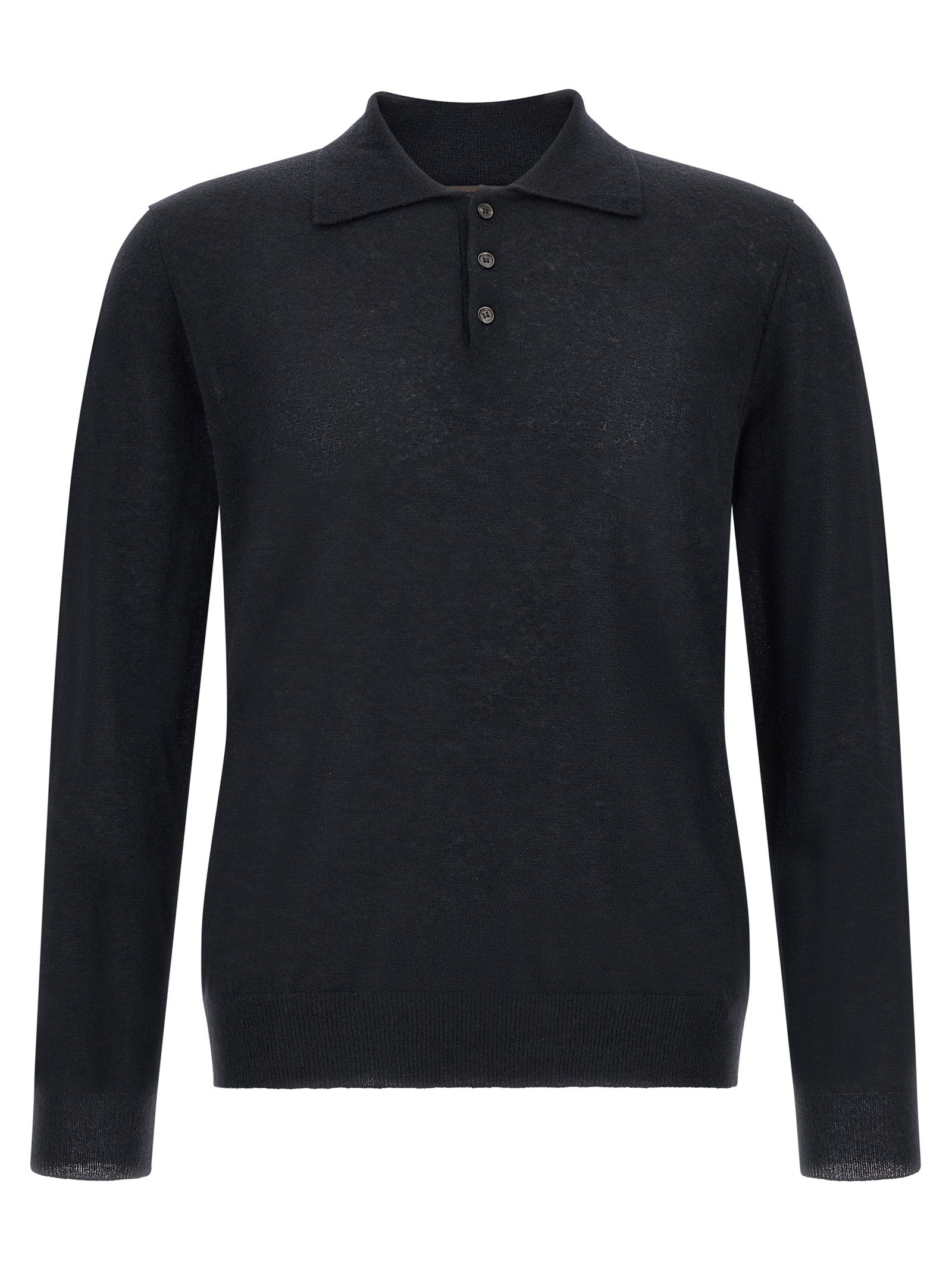 Cashmere Polo Shirt — Black