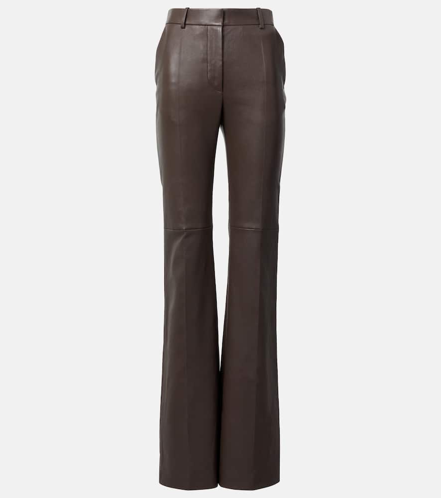 Tafira mid-rise leather flared pants
