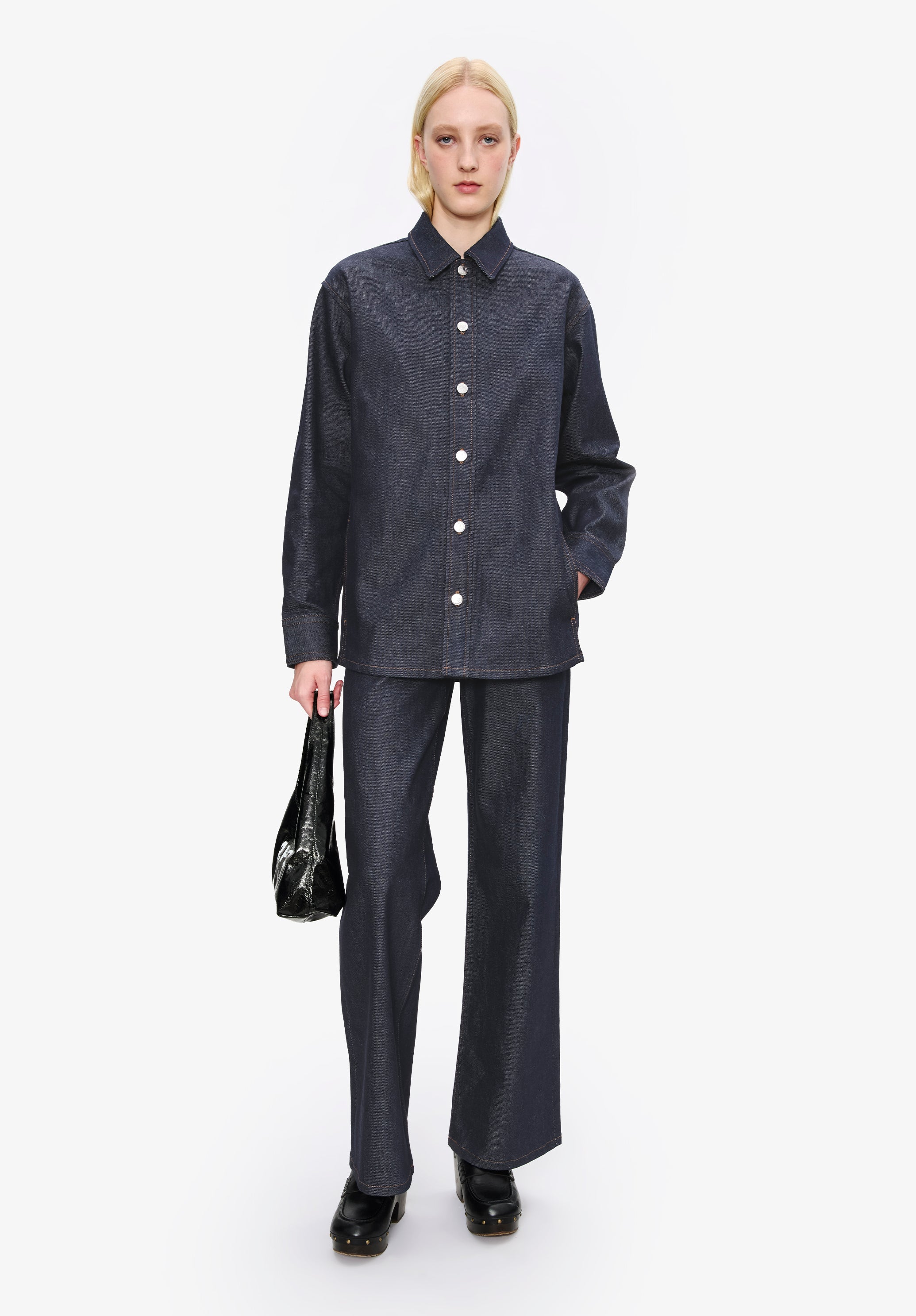 A. P.C. Women's Japanese denim jacket Size: Extra Small in Dark indigo