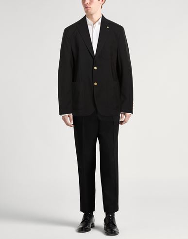 Man Blazer Black Size 44 Wool, Elastane