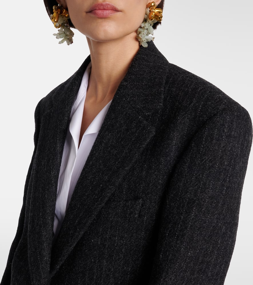 Pinstripe wool blazer