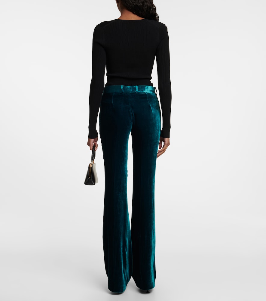 Gomez low-rise slim velvet pants