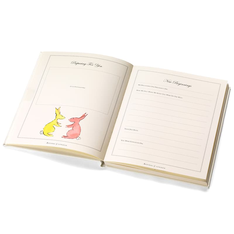 Deluxe Baby Record Book in Smooth Ivory
