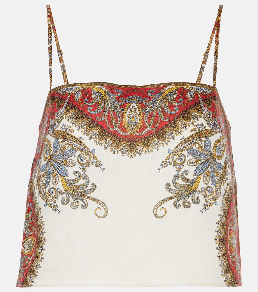 Rhea printed linen shirt